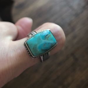 Barse Sterling & Turquoise Ring Sz 9